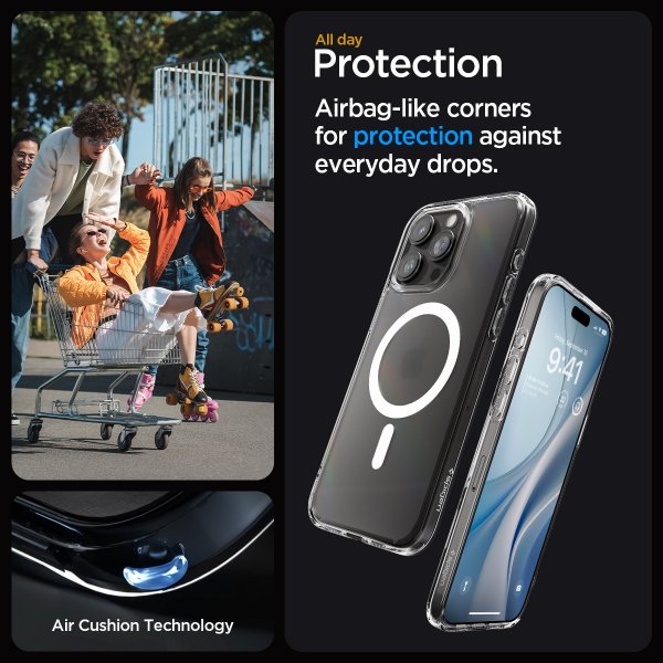 Spigen iPhone 15 Pro Deksel Ultra Hybrid MagFit Frost Clear