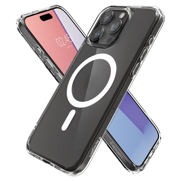 Spigen iPhone 15 Pro Deksel Ultra Hybrid MagFit Frost Clear