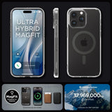 Spigen iPhone 15 Pro Deksel Ultra Hybrid MagFit Graphite