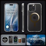 Spigen iPhone 15 Pro Deksel Ultra Hybrid MagFit Gull