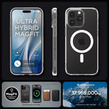 Spigen iPhone 15 Pro Deksel Ultra Hybrid MagFit Hvit