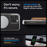 Spigen iPhone 15 Pro Deksel Ultra Hybrid S MagFit Crystal Clear