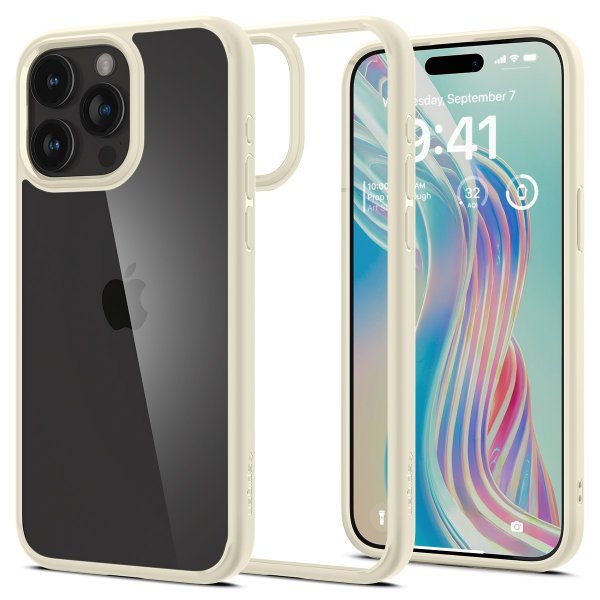 Spigen iPhone 15 Pro Deksel Ultra Hybrid Mute Beige