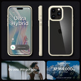 Spigen iPhone 15 Pro Deksel Ultra Hybrid Mute Beige