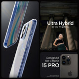 Spigen iPhone 15 Pro Deksel Ultra Hybrid Sky Crystal