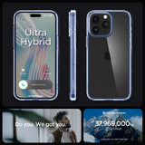 Spigen iPhone 15 Pro Deksel Ultra Hybrid Sky Crystal