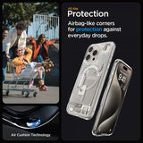 Spigen iPhone 15 Pro Deksel Ultra Hybrid Zero One MagFit Natural Titanium