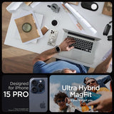 Spigen iPhone 15 Pro Deksel Ultra Hybrid Zero One MagFit Natural Titanium