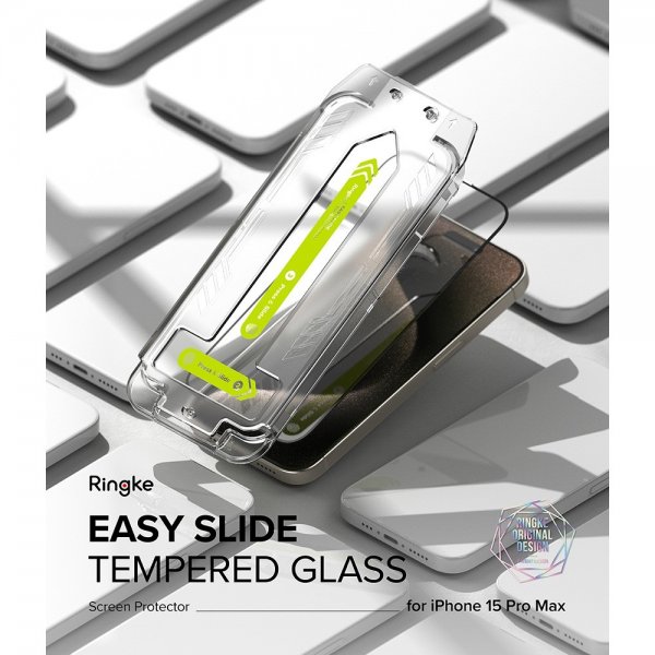Ringke iPhone 15 Pro Skjermbeskytter Easy Slide 2-pakning