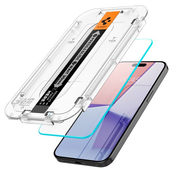 Spigen iPhone 15 Pro Skjermbeskytter GLAS.tR EZ Fit 2-pakning