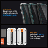 Spigen iPhone 15 Pro Skjermbeskytter GLAS.tR EZ Fit Privacy 2-pakning