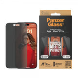 PanzerGlass iPhone 15 Pro Skjermbeskytter Ultra-Wide Fit Privacy EasyAligner