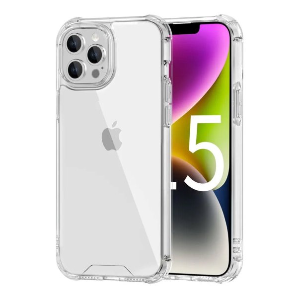 iPhone 15 Pro Deksel Støtsikker Transparent