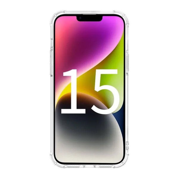 iPhone 15 Pro Deksel Støtsikker Transparent