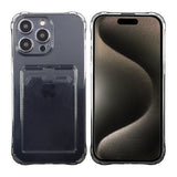 iPhone 15 Pro Deksel Kortholder Støtsikker Svart