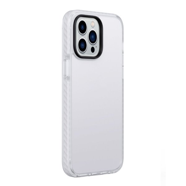 iPhone 15 Pro Deksel Støtsikker TPU Hvit