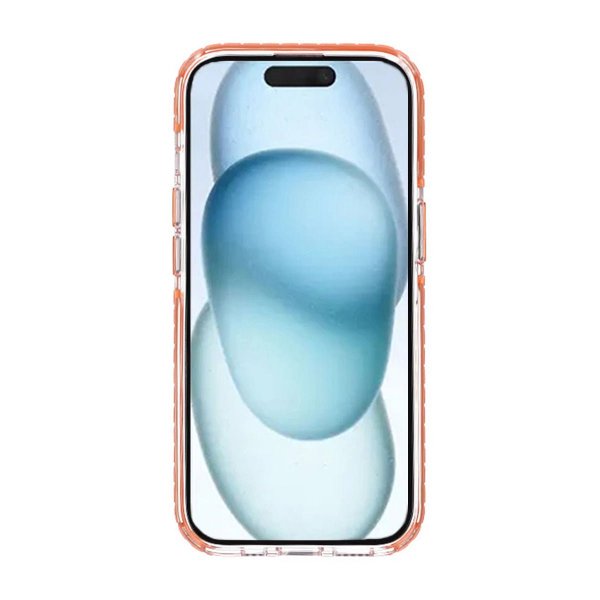 Rvelon iPhone 15 Deksel Forsterkede hjørner Oransje