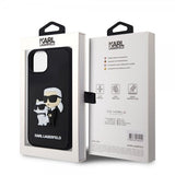 Karl Lagerfeld iPhone 15 Deksel 3D Rubber Karl & Choupette Svart