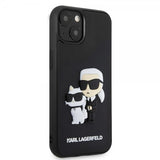Karl Lagerfeld iPhone 15 Deksel 3D Rubber Karl & Choupette Svart