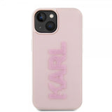 Karl Lagerfeld iPhone 15 Deksel 3D Rubber Karl Rosa