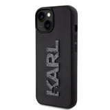 Karl Lagerfeld iPhone 15 Deksel 3D Rubber Karl Svart