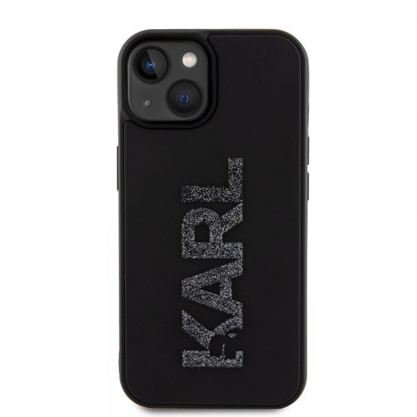 Karl Lagerfeld iPhone 15 Deksel 3D Rubber Karl Svart