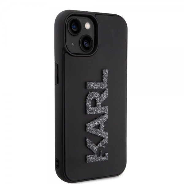 Karl Lagerfeld iPhone 15 Deksel 3D Rubber Karl Svart