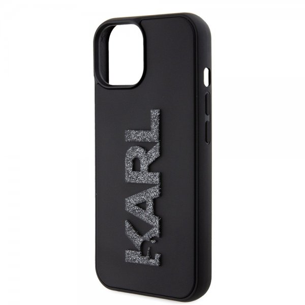 Karl Lagerfeld iPhone 15 Deksel 3D Rubber Karl Svart