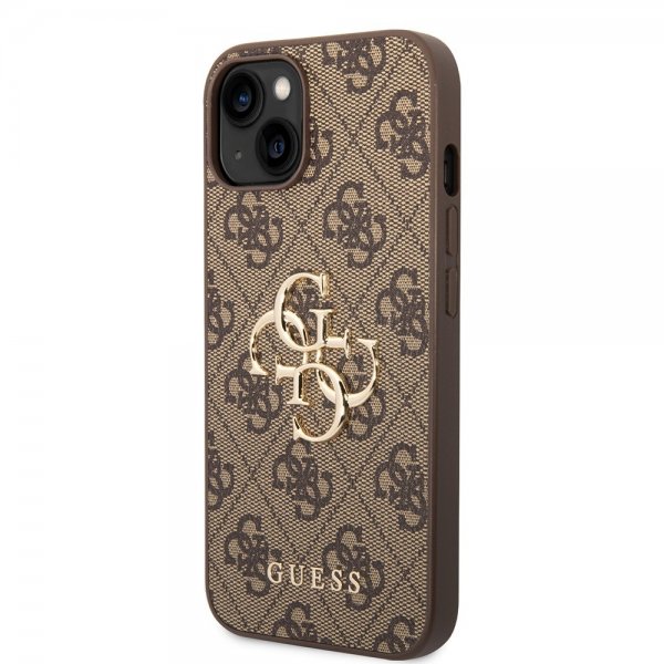 Guess iPhone 15 Deksel 4G Logo Brun