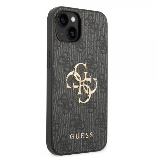 Guess iPhone 15 Deksel 4G Logo Grå