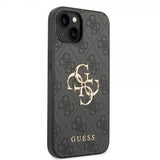 Guess iPhone 15 Deksel 4G Logo Grå