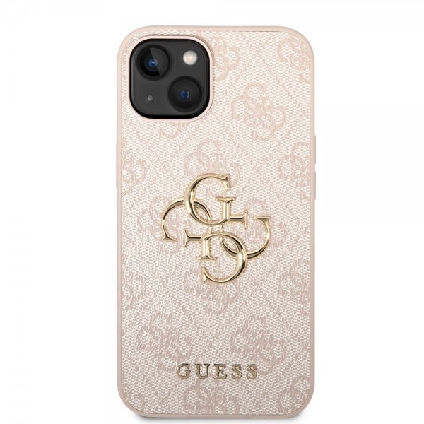 Guess iPhone 15 Deksel 4G Logo Rosa
