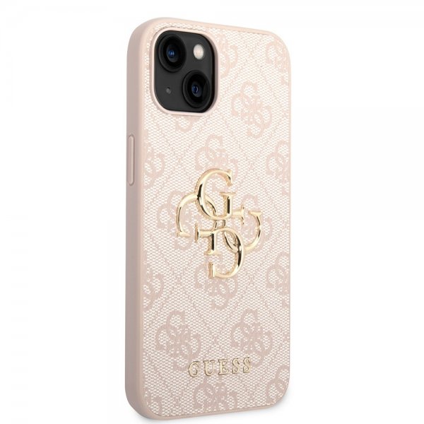Guess iPhone 15 Deksel 4G Logo Rosa