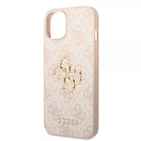 Guess iPhone 15 Deksel 4G Logo Rosa