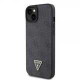Guess iPhone 15 Deksel 4G Metal Triangle Strass Svart