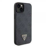 Guess iPhone 15 Deksel 4G Metal Triangle Strass Svart