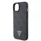 Guess iPhone 15 Deksel 4G Metal Triangle Strass Svart