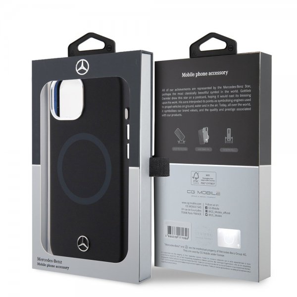 Mercedes Benz iPhone 15 Deksel Bicolor MagSafe Svart