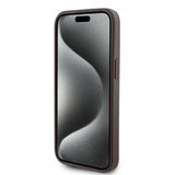 Guess iPhone 15 Deksel Bottom Stripe MagSafe Brun