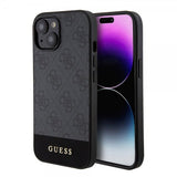 Guess iPhone 15 Deksel Bottom Stripe MagSafe Svart