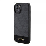 Guess iPhone 15 Deksel Bottom Stripe MagSafe Svart