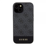 Guess iPhone 15 Deksel Bottom Stripe MagSafe Svart