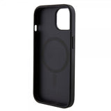 Guess iPhone 15 Deksel Bottom Stripe MagSafe Svart