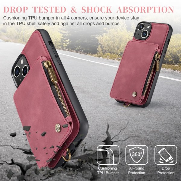 CaseMe iPhone 15 Deksel C20 Series Rød