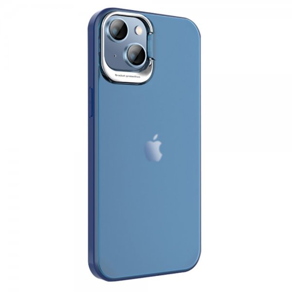 X-Level iPhone 15 Deksel Camera Frame Kickstand Blå