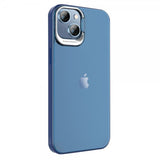 X-Level iPhone 15 Deksel Camera Frame Kickstand Blå