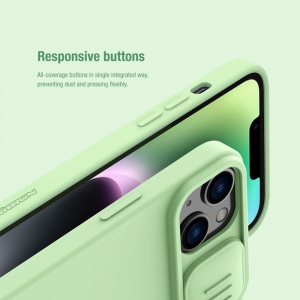 Nillkin iPhone 15 Deksel CamShield Silky Grønn