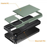 iPhone 15 Deksel Card Slide Grønn