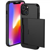 iPhone 15 Deksel Card Slide Svart