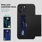 iPhone 15 Deksel Card Slide Svart